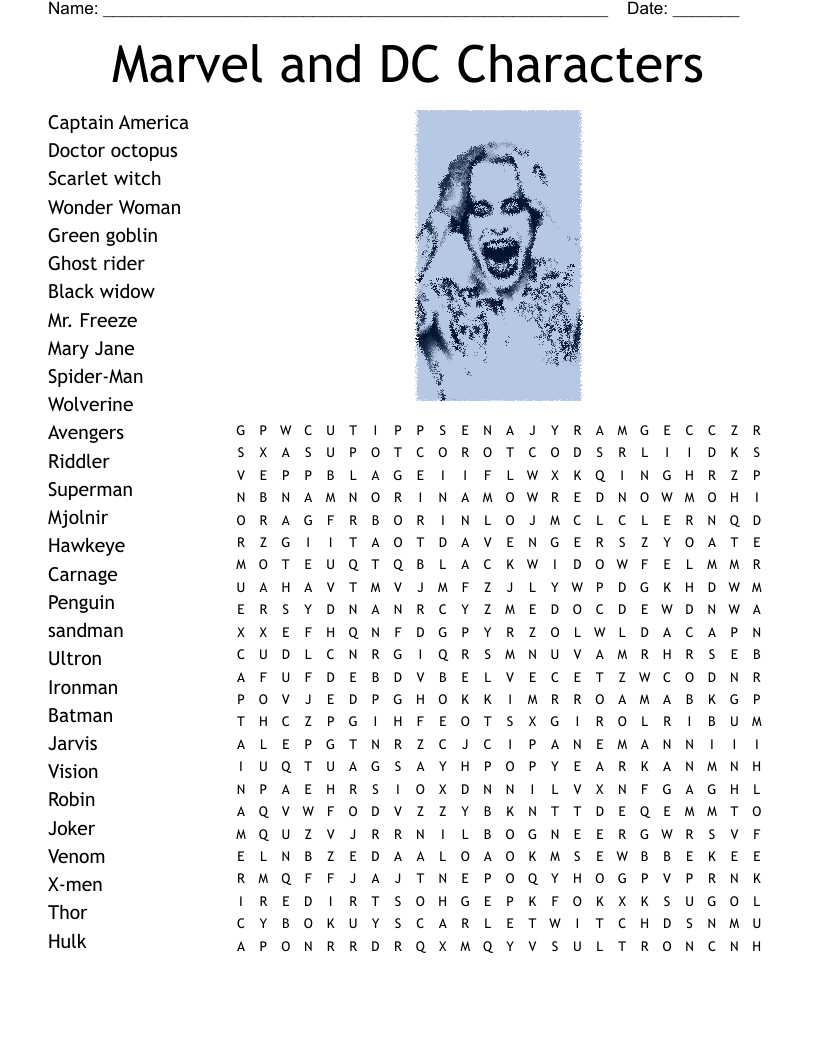 Marvel Villians Crossword WordMint
