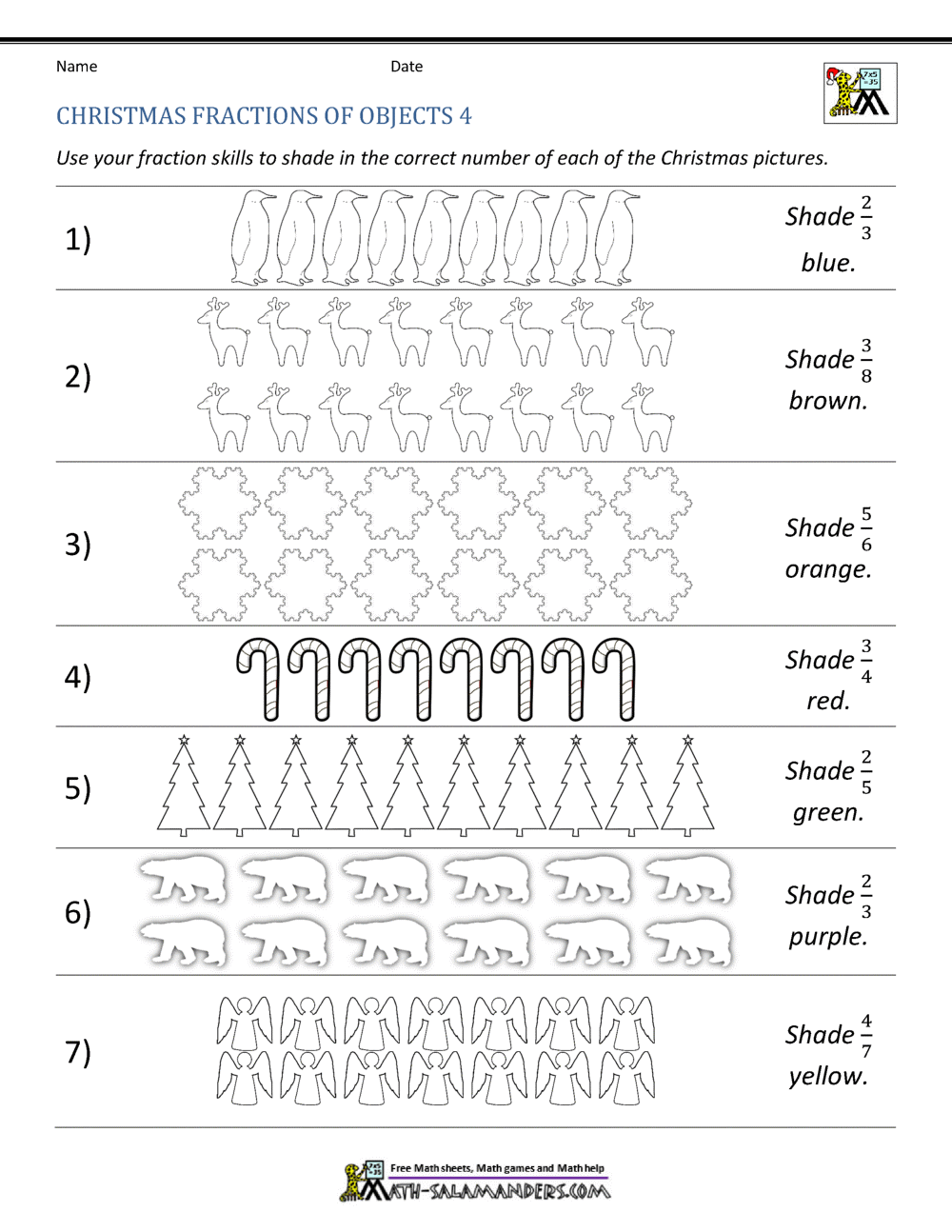 Math Christmas Activities 4th Grade
