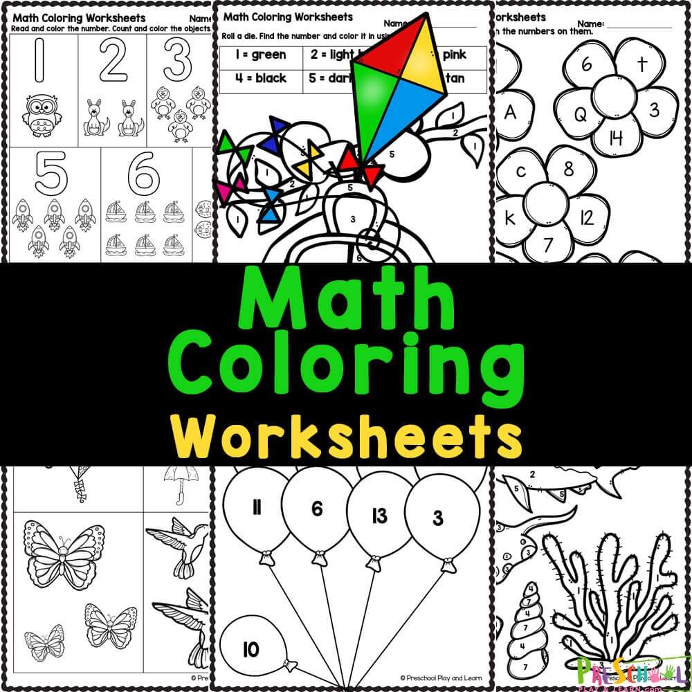 Math Coloring Pages Free Preschool Worksheets Math Coloring Pages Free Preschool Worksheets