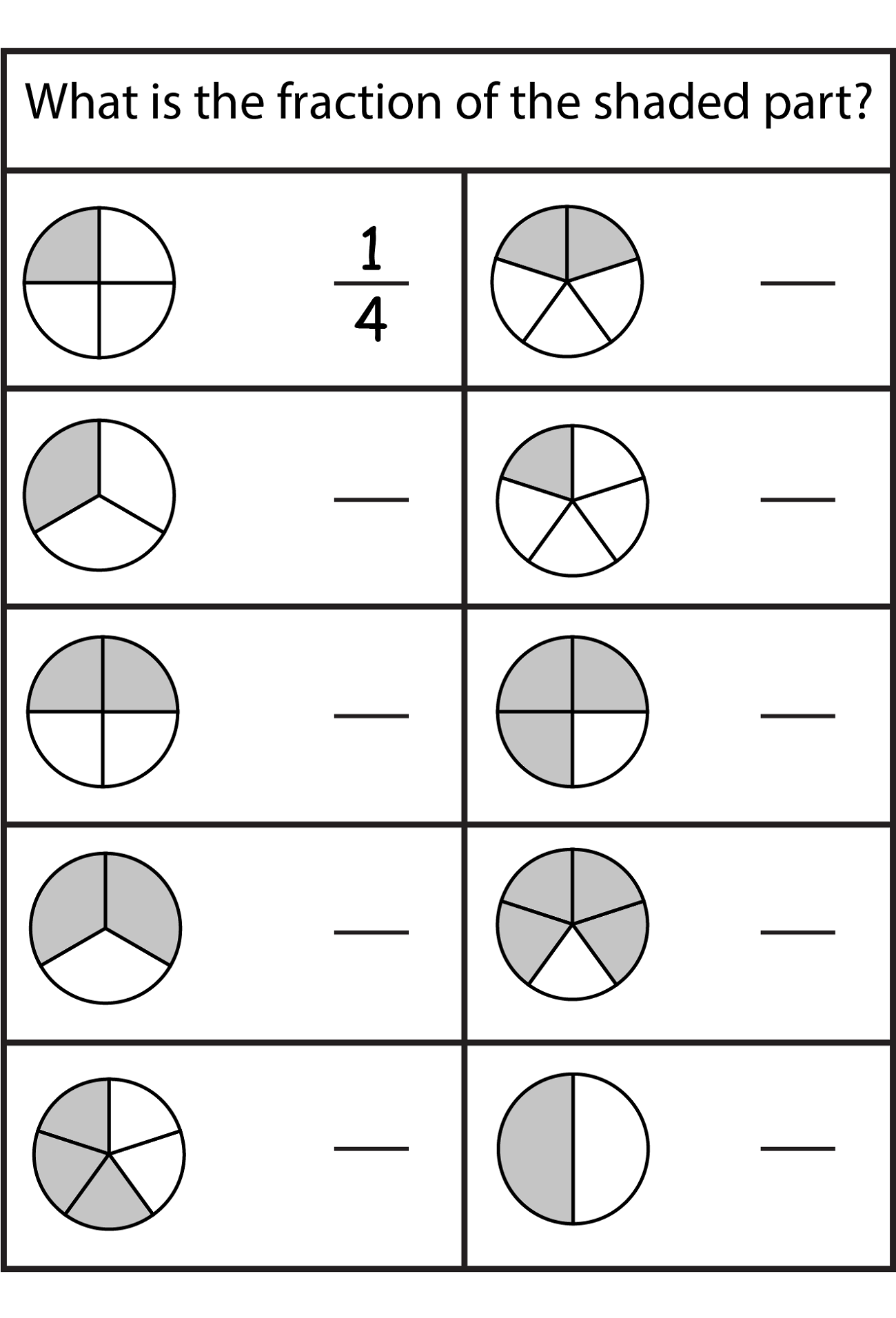 Math Fraction Worksheets For Kids Free Printable Learning Fractions Worksheet For Second Grade