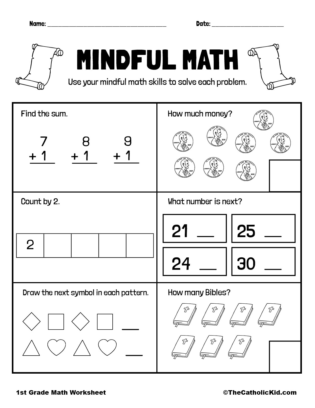 1st Grade Summer Review Worksheets Week 1 Mamas Learning Corner