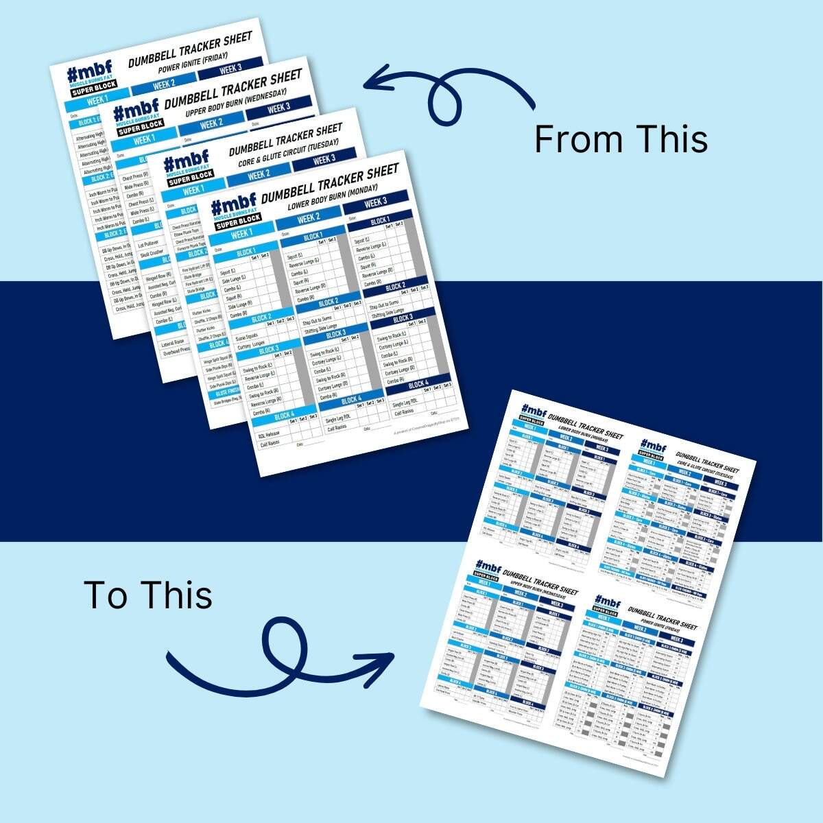 MBF Super Block Dumbbell Tracker Sheets Beachbody Bodi Digital Download Etsy
