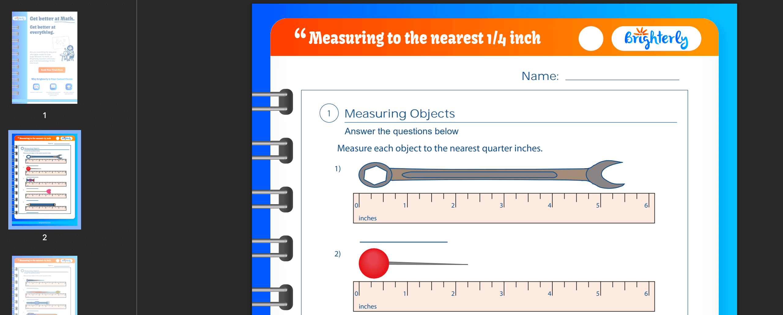 Measuring To The Nearest 1 4 Inch Worksheets Free Printable