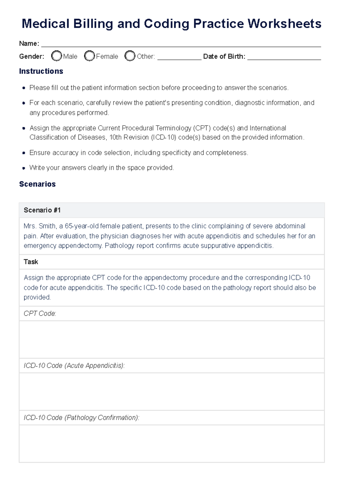 Medical Billing And Coding Practice Worksheets Coding Final Exam Studocu Medical Billing And Coding Practice Worksheets Coding Final Exam Studocu