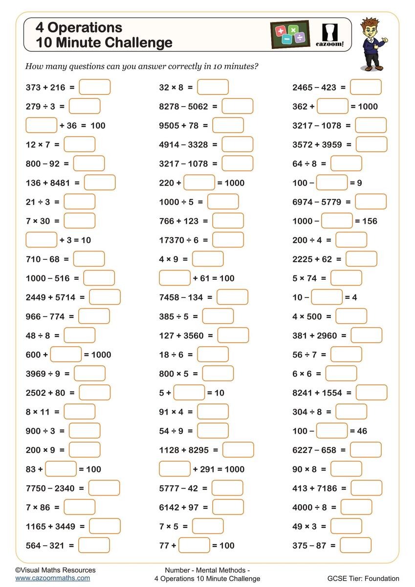 Mental Maths Worksheets Printable Mental Maths Multiplication And Division Worksheets PDF And Free Samples Downloads Cazoom Maths Free Printable Kindergarten Counting Worksheets Happy Toddler Playtime
