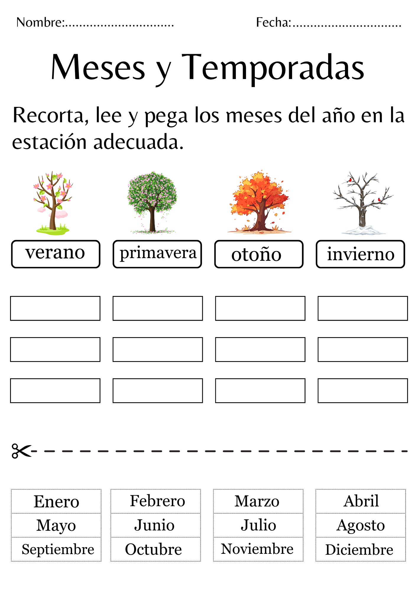 Meses Y Temporadas Imprimibles Months And Seasons In Spanish Worksheet Made By Teachers Meses Y Temporadas Imprimibles Months And Seasons In Spanish Worksheet Made By Teachers