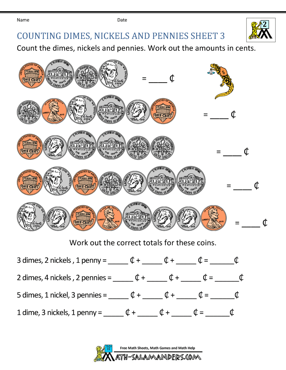 Money Worksheets For 2nd Grade Second Grade Number Patterns Worksheet