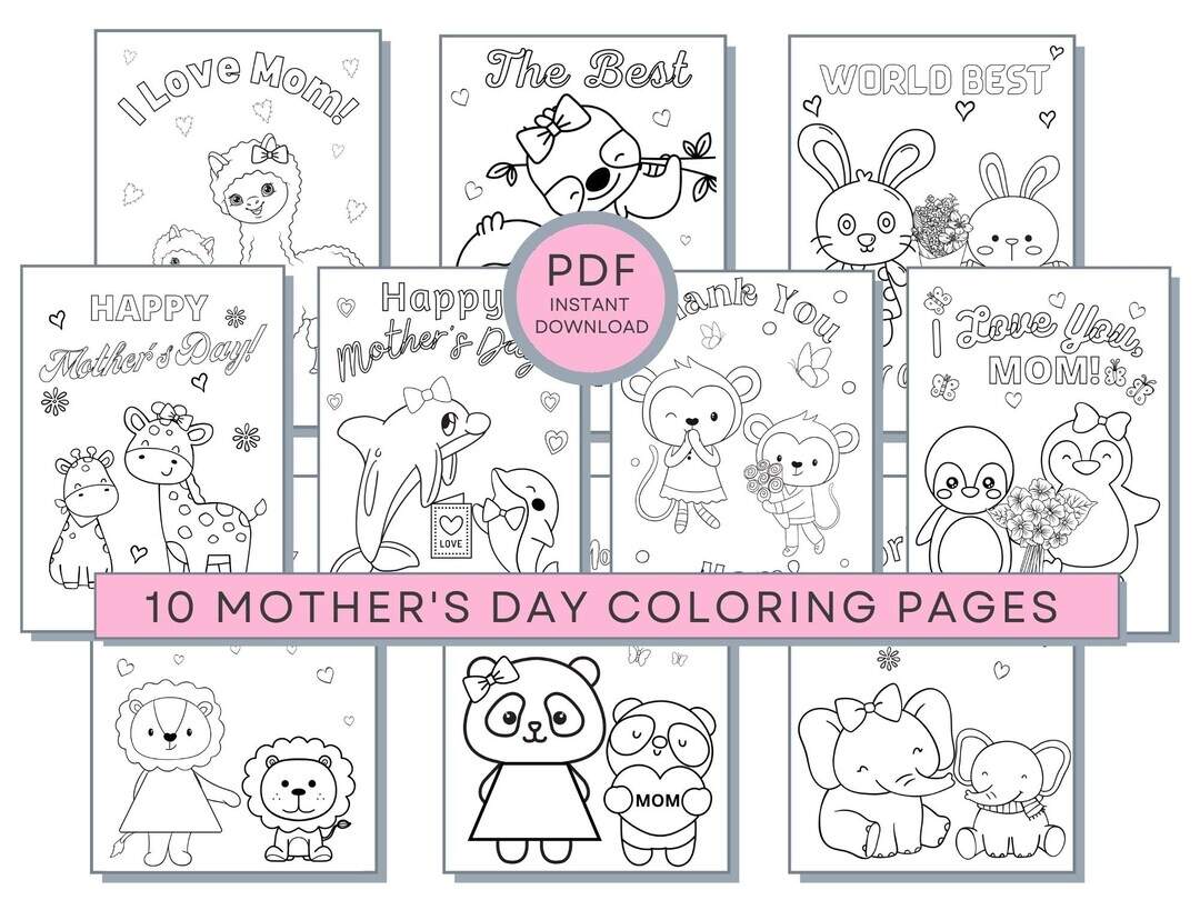 Mother S Day Coloring Page Mother S Day Printables Mother S Day Sheets Mother S Day Coloring Book For Kids Happy Mother S Day Coloring Etsy Finland FREE Mother S Day Printables Made By Teachers