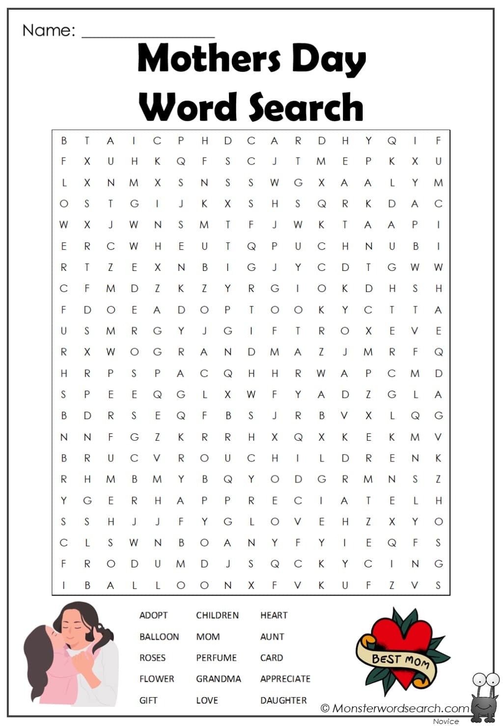 Mothers Day Word Search 3 Monster Word Search Worksheets Library Mothers Day Word Search 3 Monster Word Search Worksheets Library