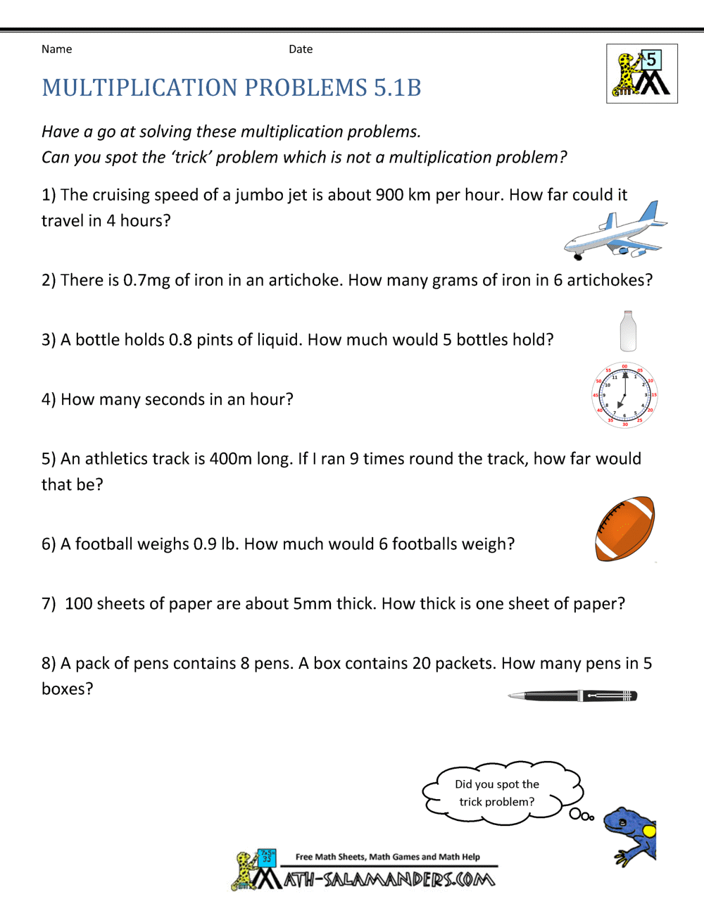 Multiplication Problems Printable 5th Grade Multiplication Problems Printable 5th Grade