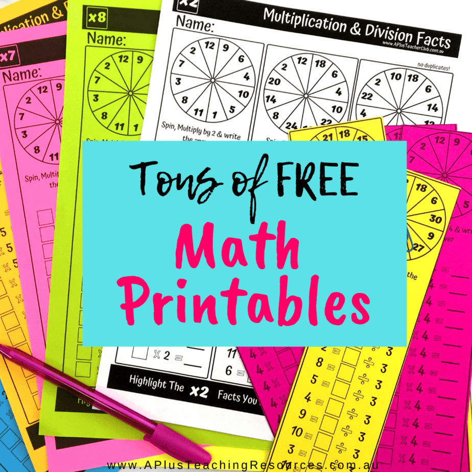 Must Have Free Maths Printables For Teachers A Plus Teaching Resources Must Have Free Maths Printables For Teachers A Plus Teaching Resources