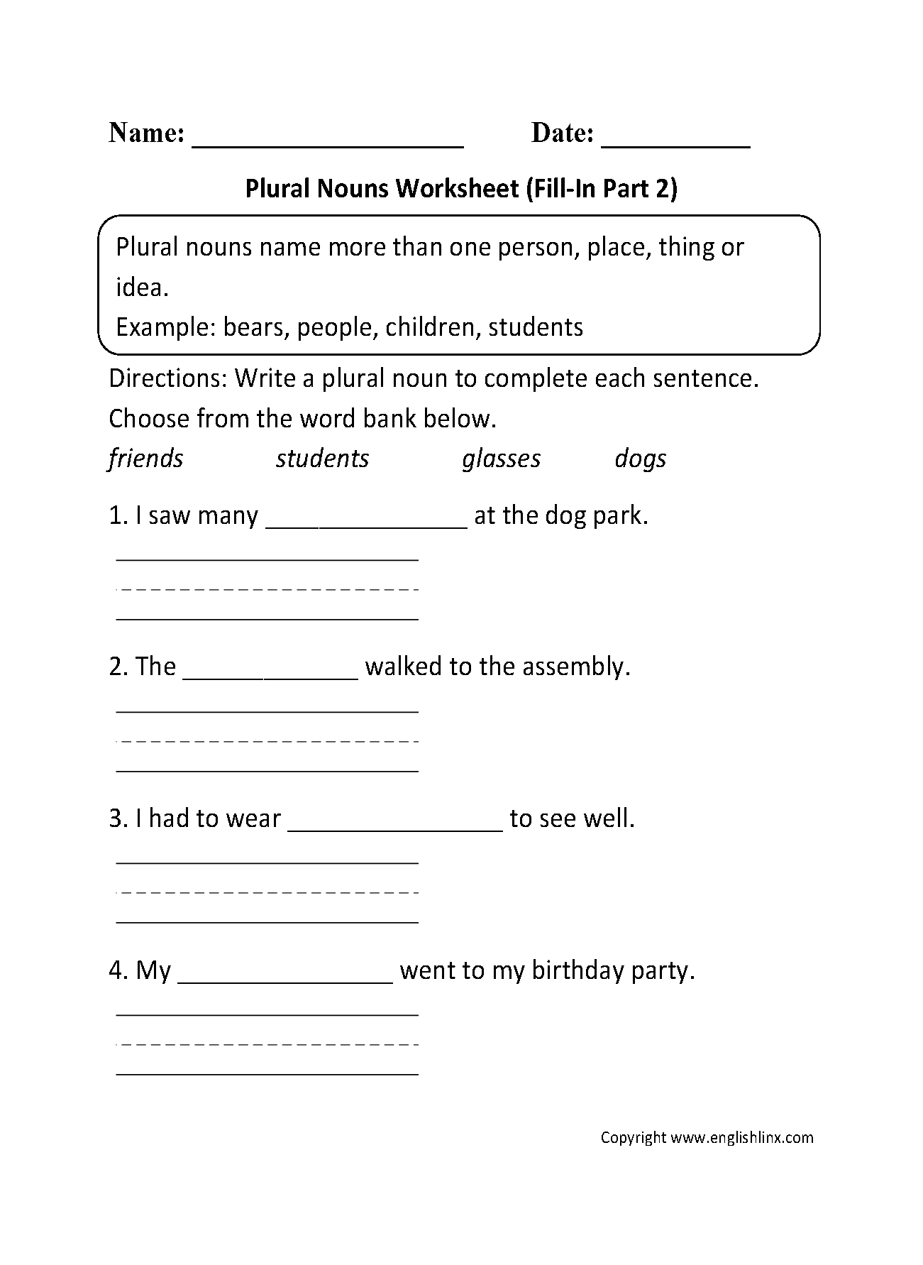 Nouns Worksheets Singular And Plural Nouns Worksheets Nouns Worksheets Singular And Plural Nouns Worksheets