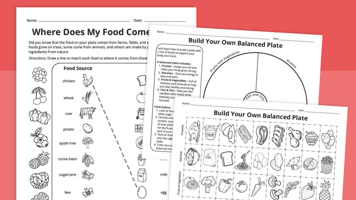 Nutrition Worksheet Bundle Free Printables Page 2 Free And Customizable Mental Health Templates Canva