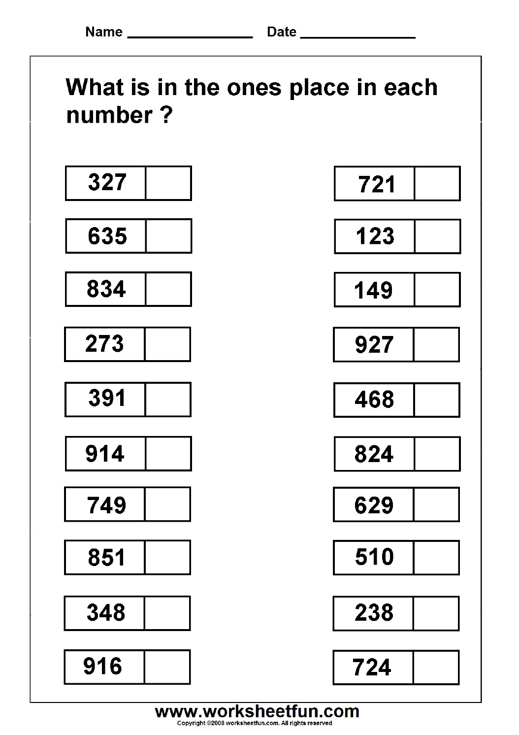 Ones Place Value 2 Worksheets FREE Printable Worksheets Worksheetfun Ones Place Value 2 Worksheets FREE Printable Worksheets Worksheetfun