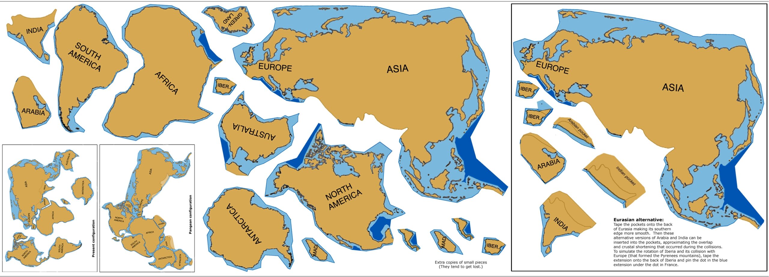 Pangea Breakup And Continental Drift Physical Puzzle Pangea Puzzle For Educators