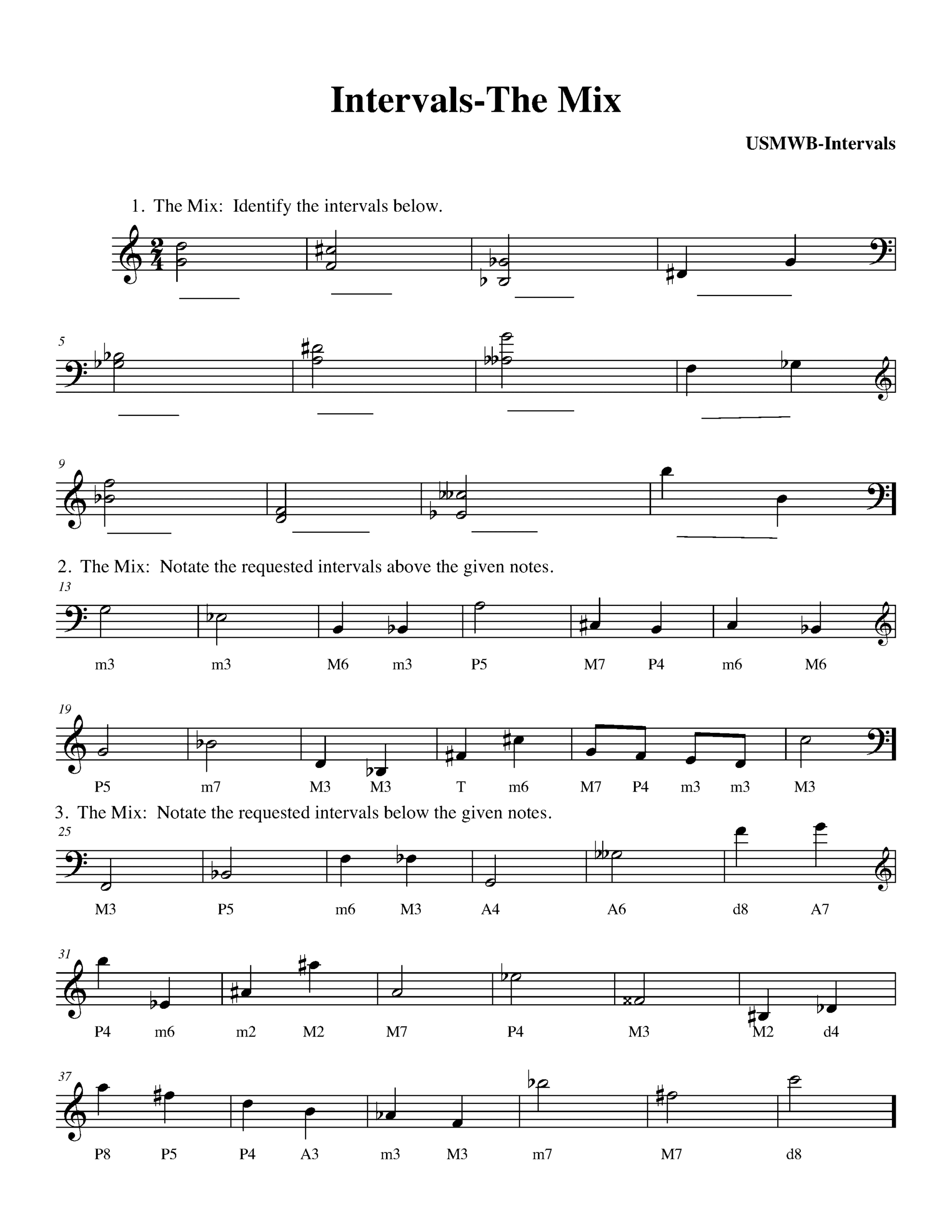 Print These Interval Reading Worksheets For Piano Students