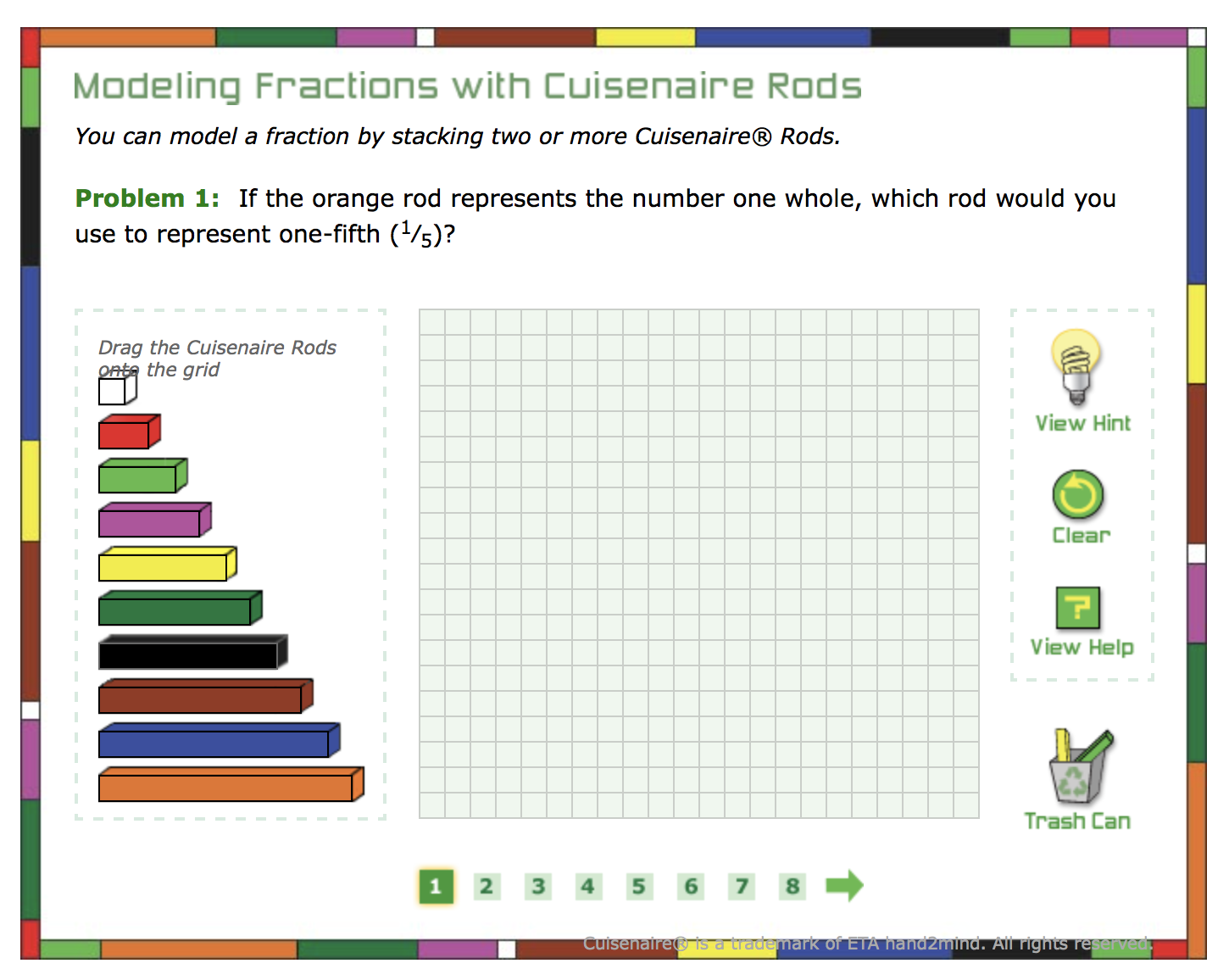 Part B Fractions With Cuisenaire Rods 45 Minutes Annenberg Learner Part B Fractions With Cuisenaire Rods 45 Minutes Annenberg Learner