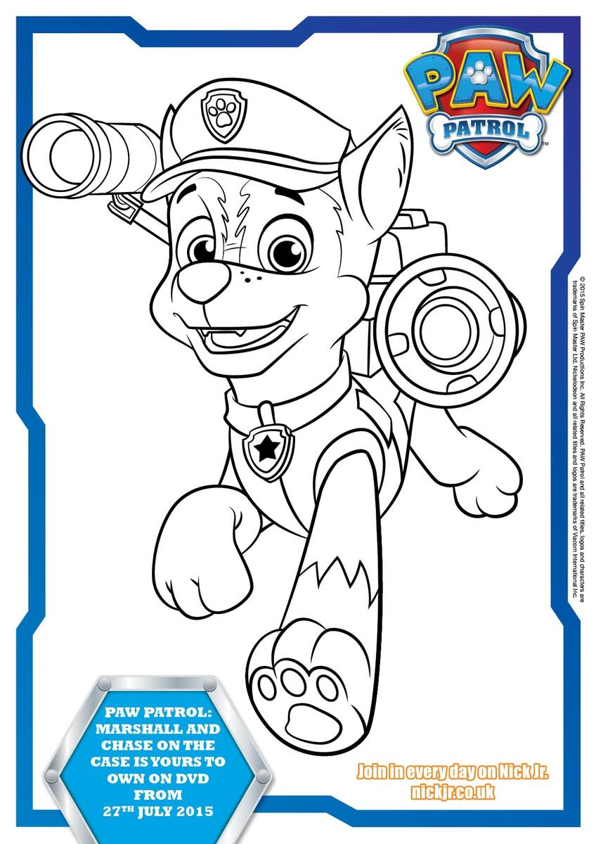 Paw Patrol Colouring Pages And Activity Sheets Free Printables Worksheets Library