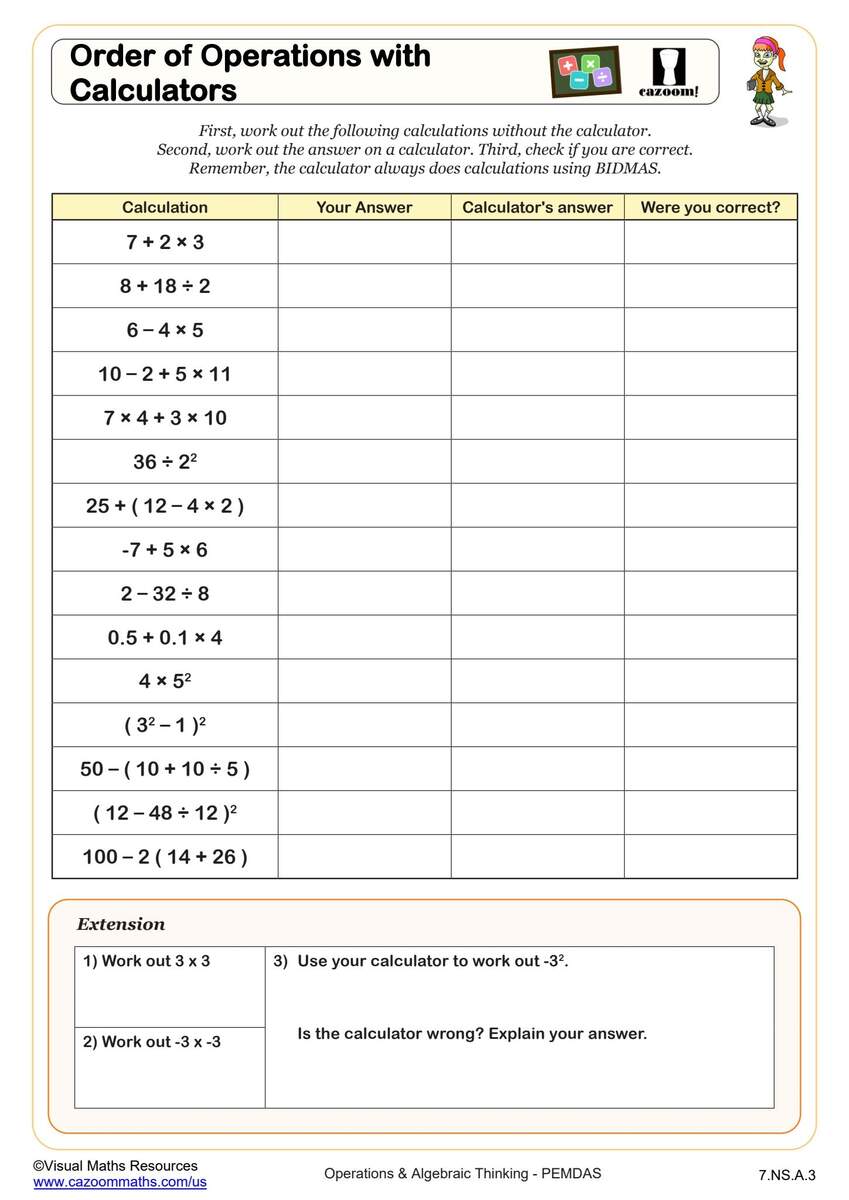 PEDMAS Math Worksheets Common Core Worksheets Cazoom Math PEDMAS Math Worksheets Common Core Worksheets Cazoom Math