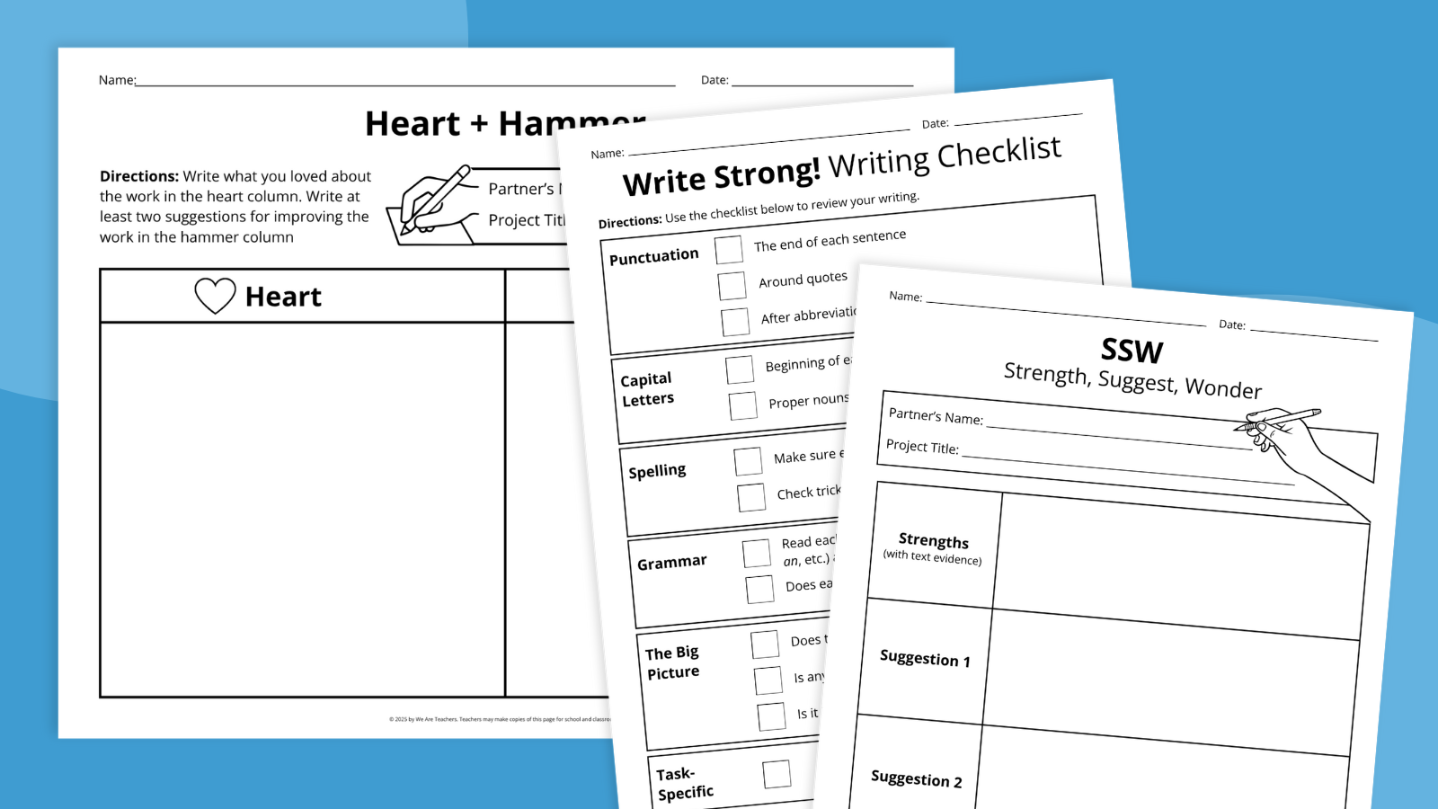 Peer Editing Checklists Downloadable Peer Editing Checklists Downloadable