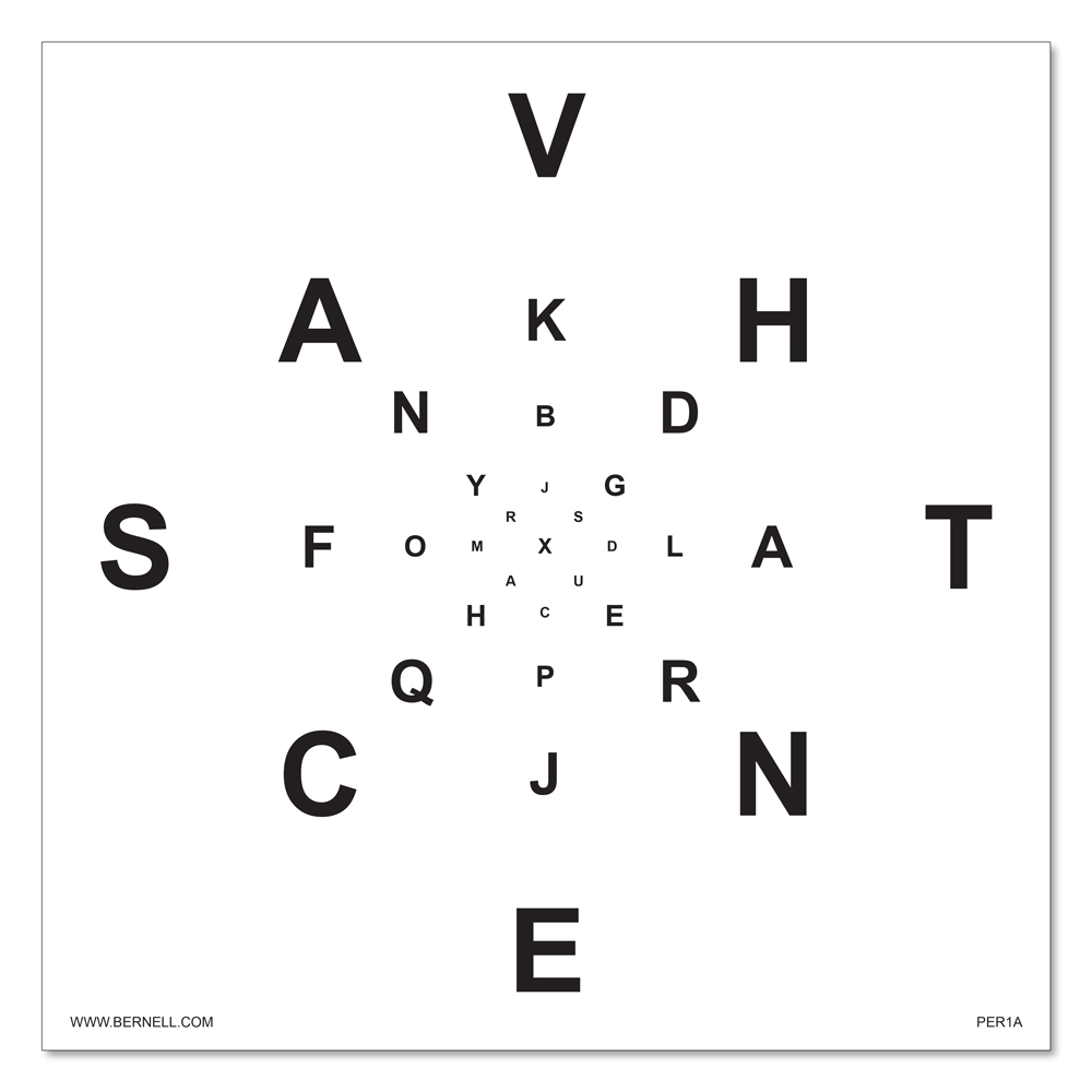 Peripheral Awareness Training Chart Vision Therapy Tool For Optometrists