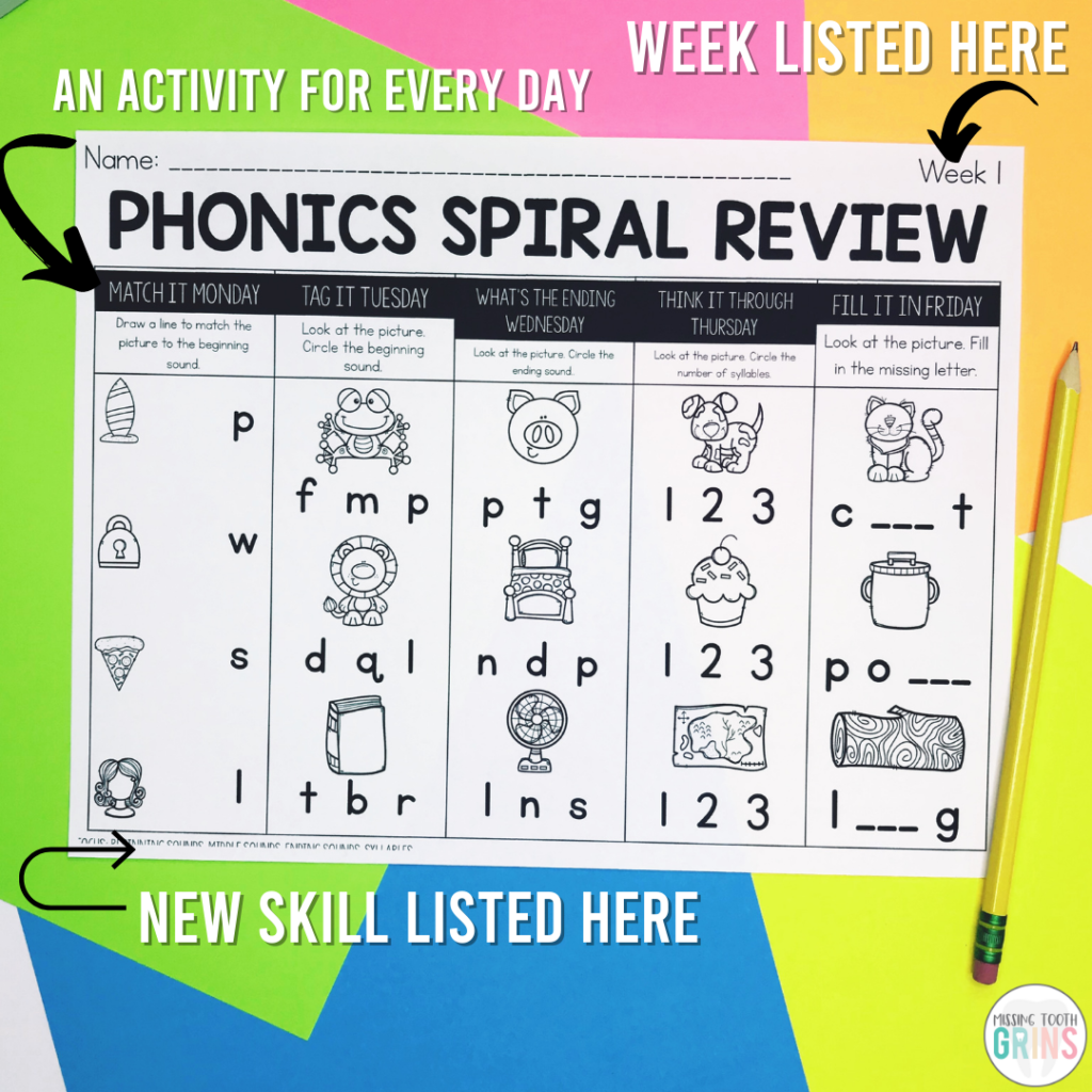 Fall Phonics Worksheets Classful