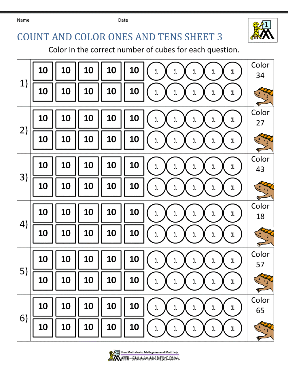 Place Value Ones And Tens Worksheets Place Value Ones And Tens Worksheets