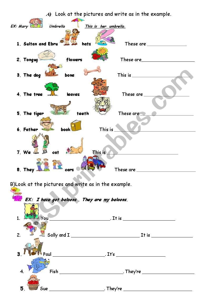 POSSESSIVE ADJECTIVES ESL Worksheet By Ebrucimen Worksheets Library POSSESSIVE ADJECTIVES ESL Worksheet By Ebrucimen Worksheets Library