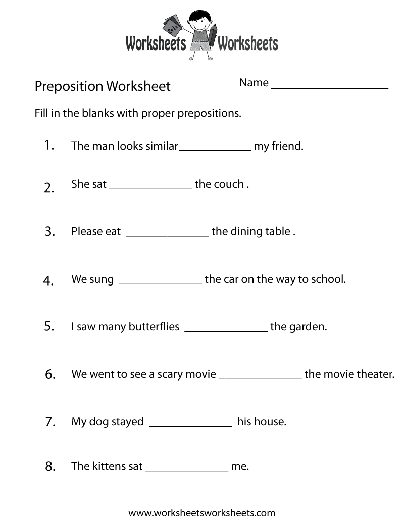 Preposition Practice Worksheet Worksheets Worksheets Preposition Practice Worksheet Worksheets Worksheets