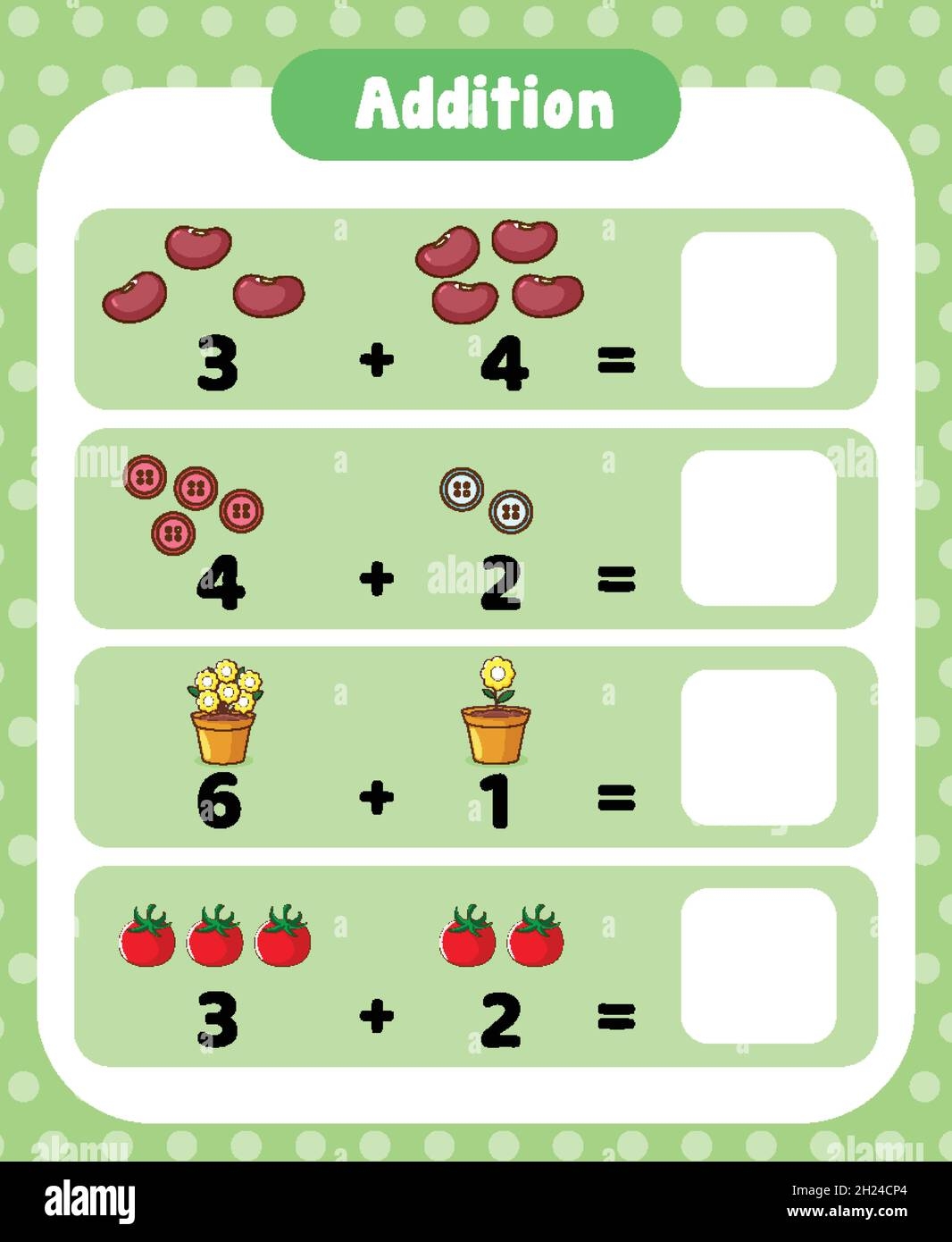 Preschool Addition Math Worksheet Template Illustration Stock Vector Image Art Alamy Preschool Addition Math Worksheet Template Illustration Stock Vector Image Art Alamy