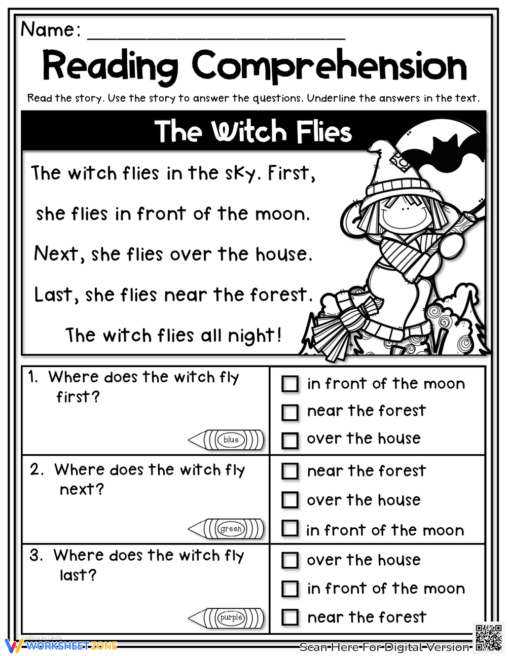 Printable 1st Grade Level D Reading Comprehension Worksheets