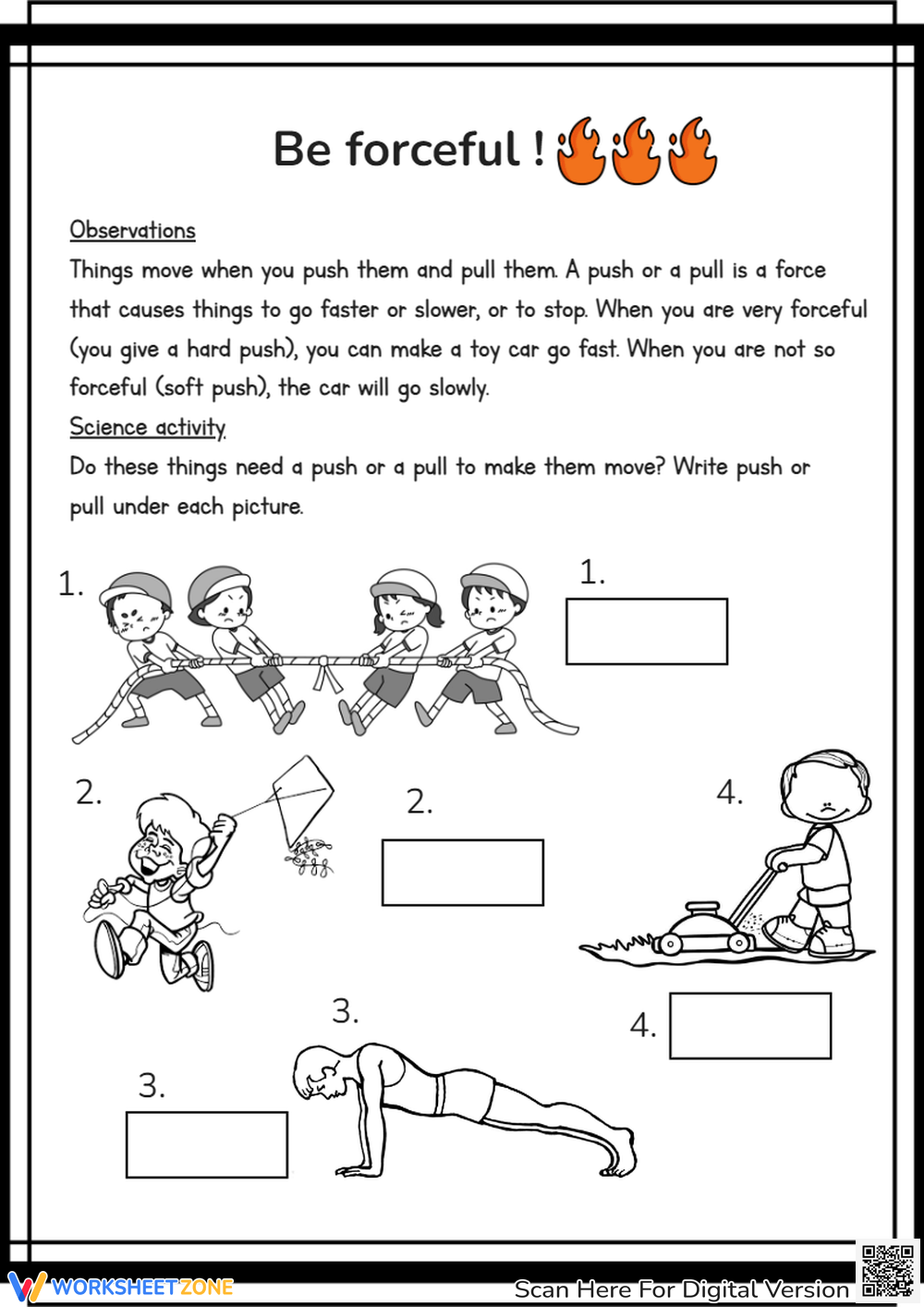 Printable 2nd Grade Push And Pulls Worksheets Printable 2nd Grade Push And Pulls Worksheets