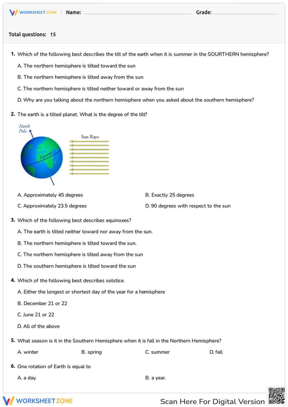 Printable 6th Grade Weather And Climate Worksheets