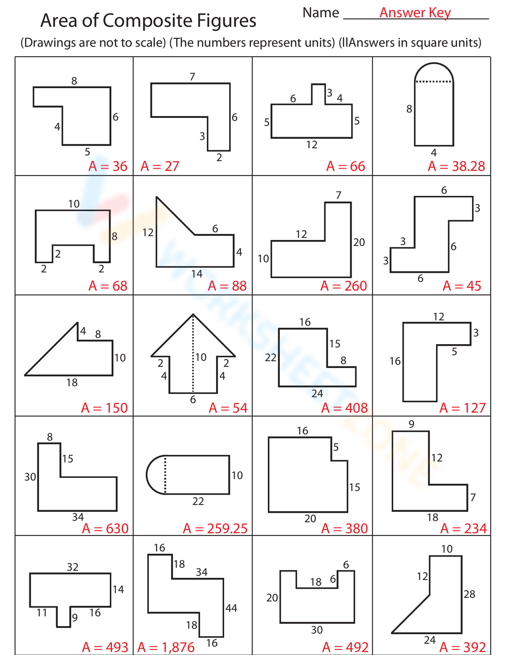 Printable 7th Grade Area Of Composite Figures Worksheets Volume Of Compound 3D Shapes Worksheet Fun And Engaging PDF Worksheets
