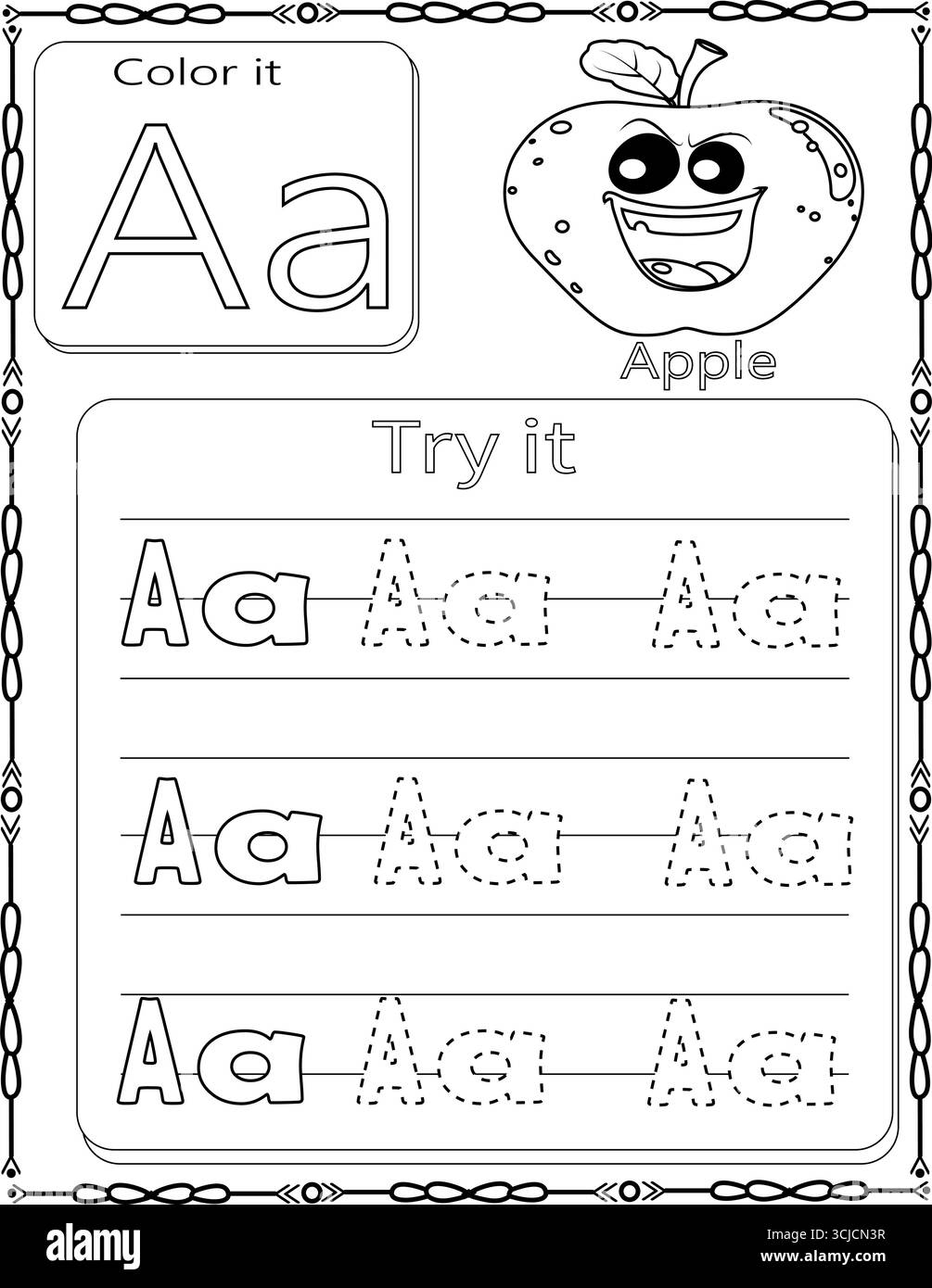 Printable Alphabet Black And White Stock Photos Images Alamy