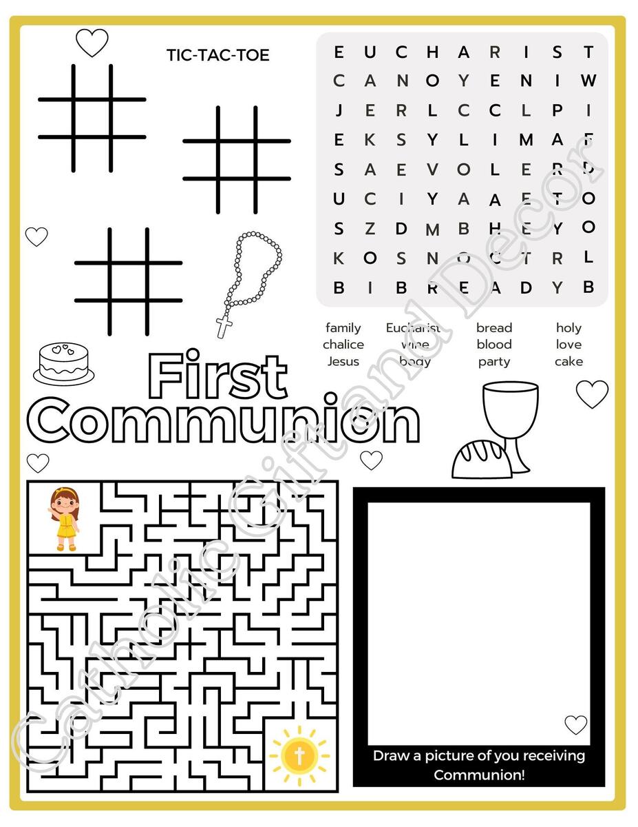 Printable Catholic First Communion Activity Page 1st Communion Worksheet 1st Holy Communion First Holy Communion Instant Download Etsy Printable Catholic First Communion Activity Page 1st Communion Worksheet 1st Holy Communion First Holy Communion Instant Download Etsy
