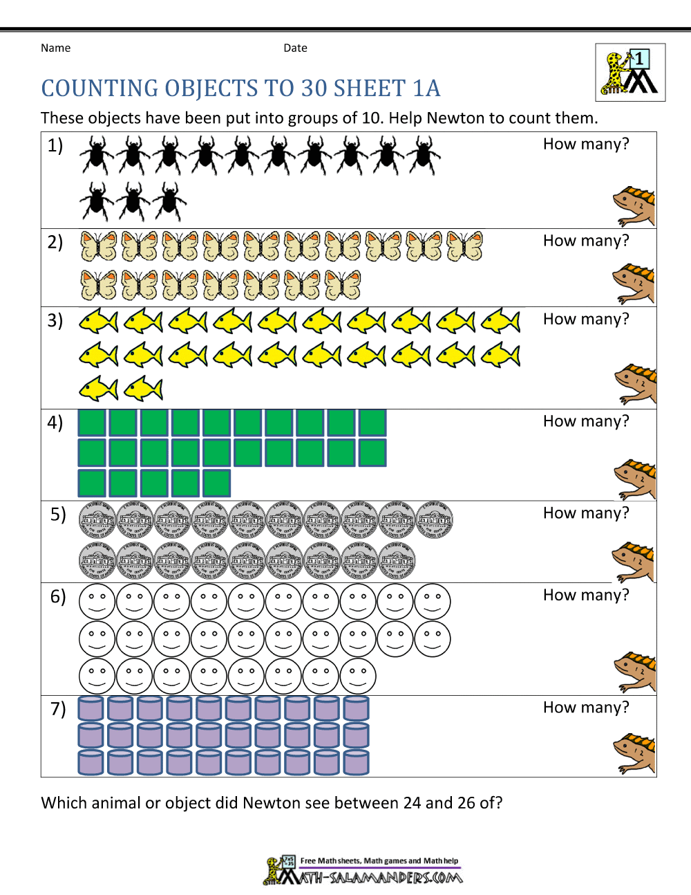Printable Counting Worksheet Counting Up To 50 Printable Counting Worksheet Counting Up To 50