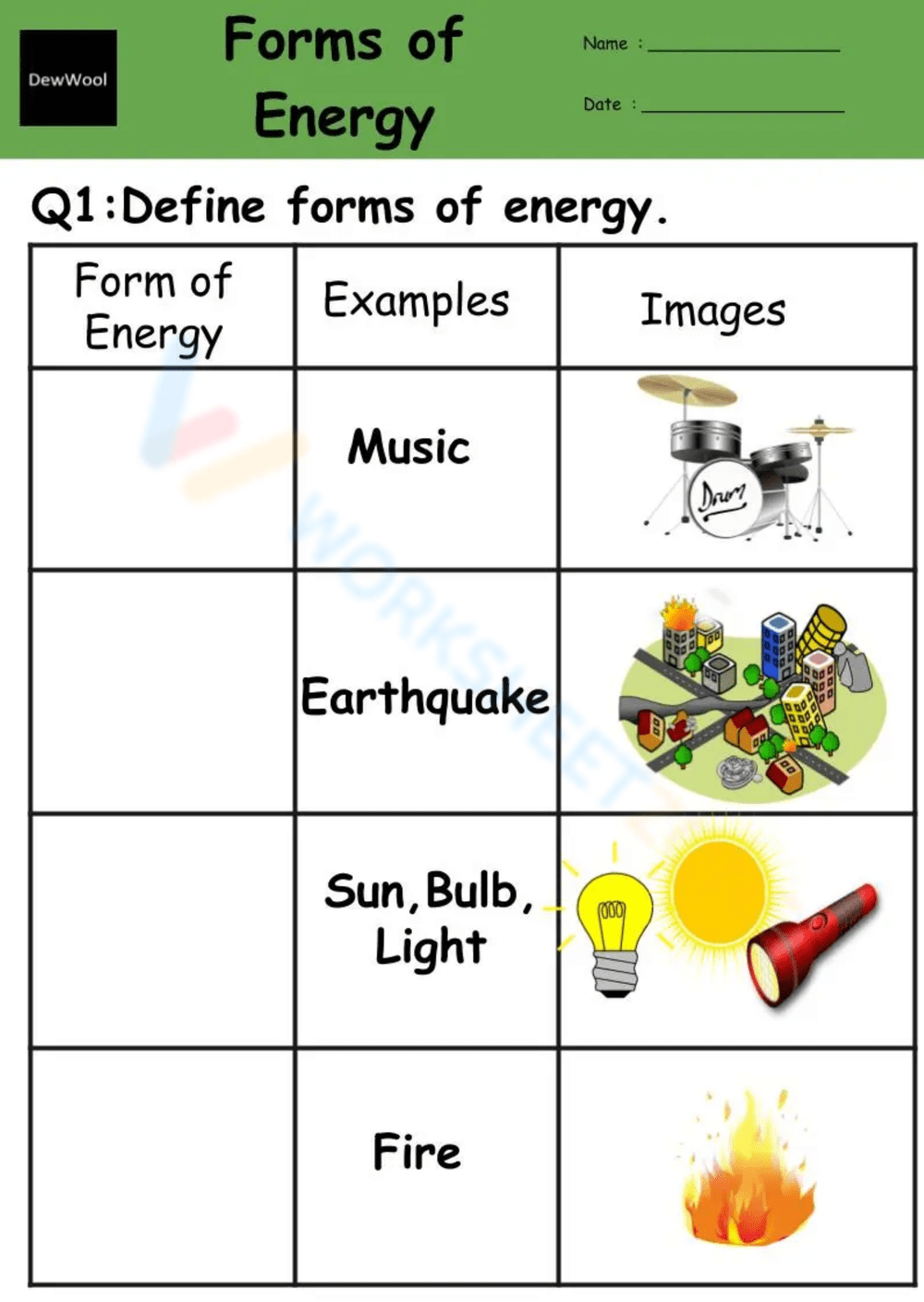 Printable Forms Of Energy Worksheets Download Printable Forms Of Energy Worksheets Download