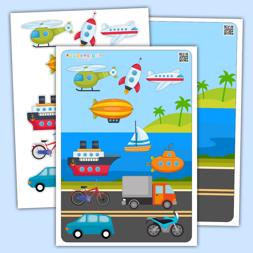 Printable Land Air Water Transportation Matching Activity Printable Land Air Water Transportation Matching Activity