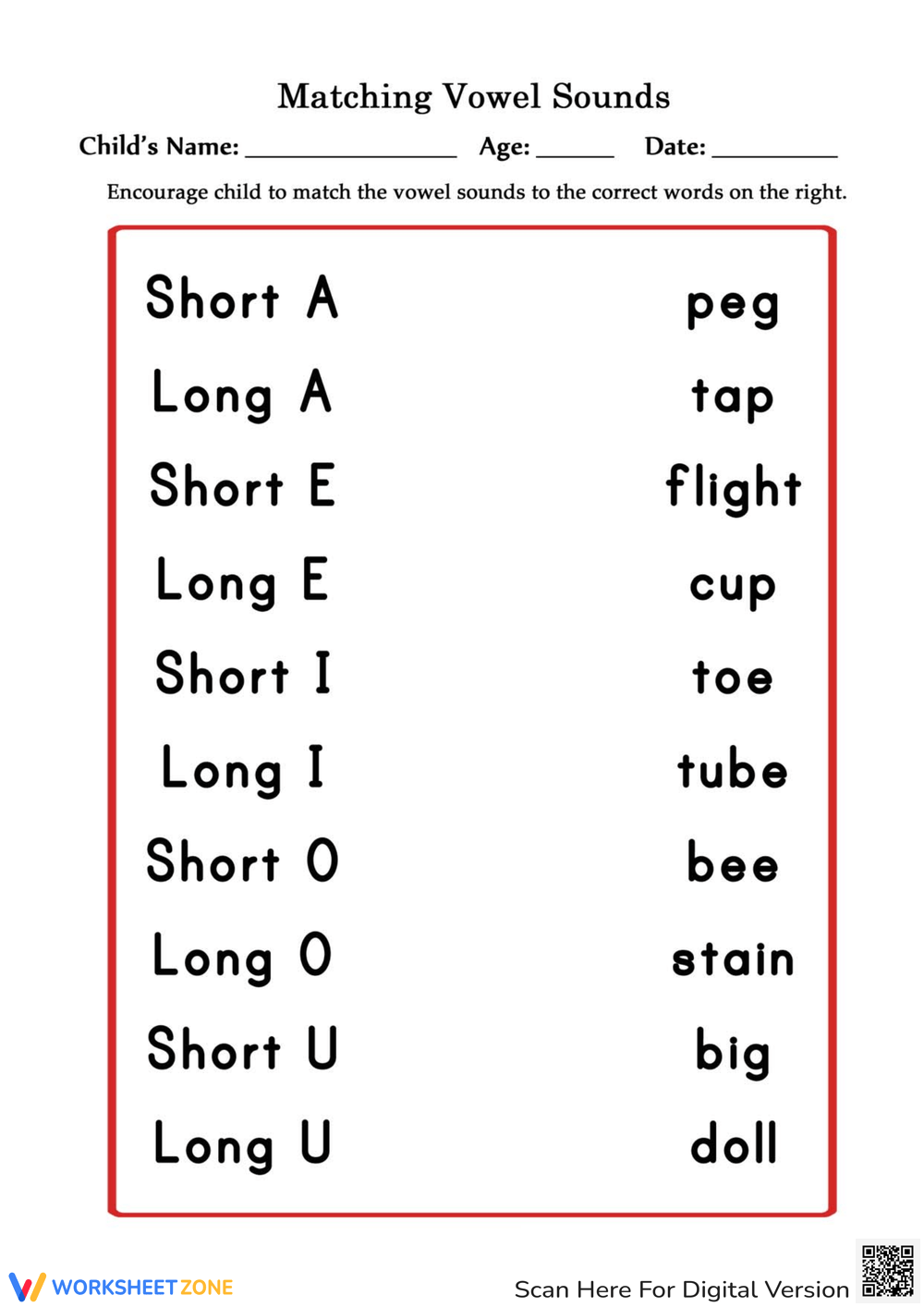 Printable Long And Short Vowels Worksheets Download Printable Long And Short Vowels Worksheets Download