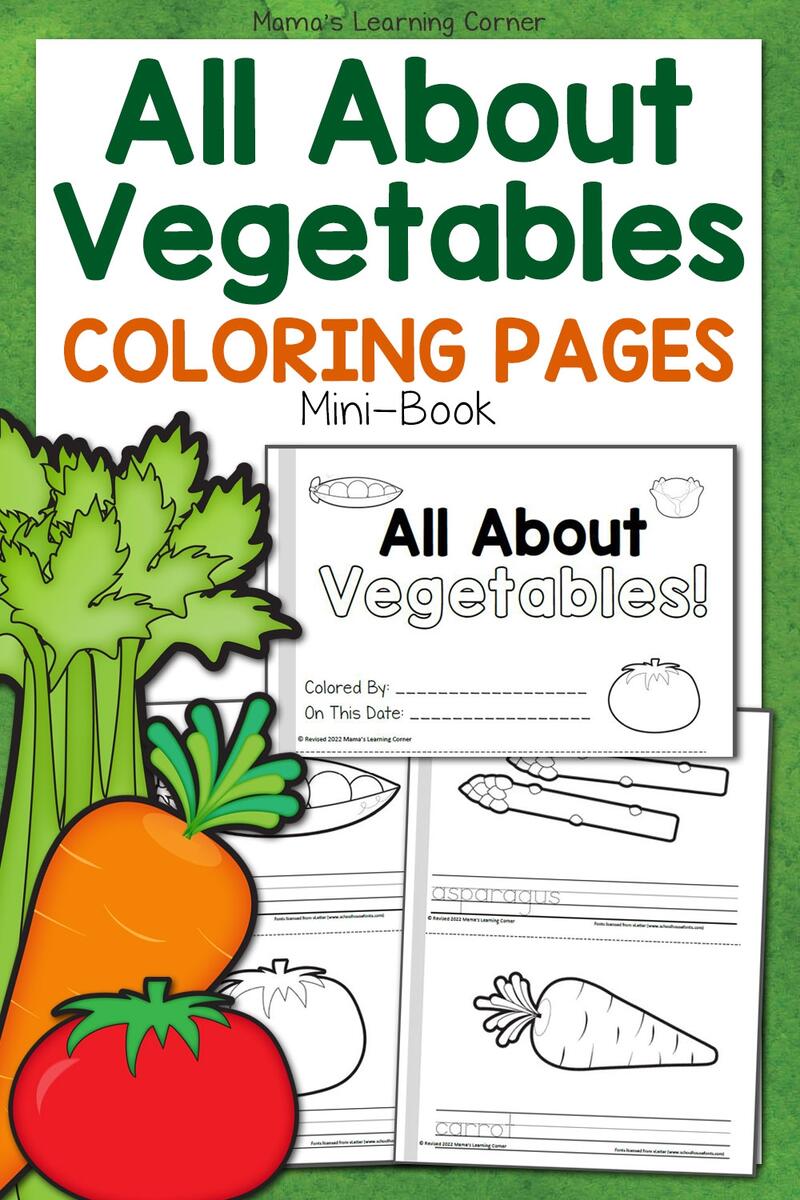 Printable Vegetable Coloring Pages For Preschool And Kindergarten Mamas Learning Corner Printable Vegetable Coloring Pages For Preschool And Kindergarten Mamas Learning Corner