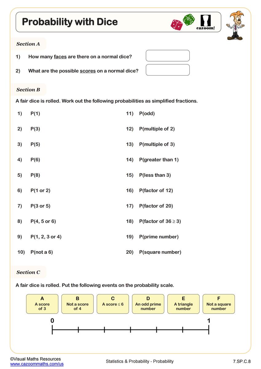Probability Ranges Impossible To Certain Worksheet Fun And Engaging 7th Grade PDF Worksheets Cazoom Math Probability Ranges Impossible To Certain Worksheet Fun And Engaging 7th Grade PDF Worksheets Cazoom Math