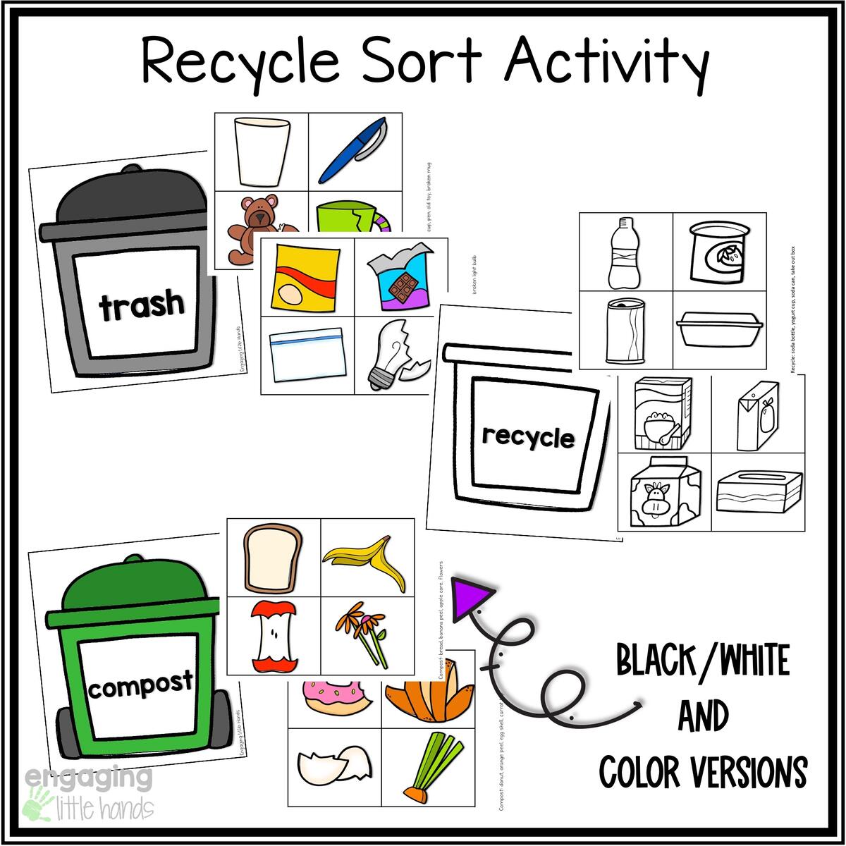 Recycle Sort Printable Center Classful Recycle Sort Printable Center Classful