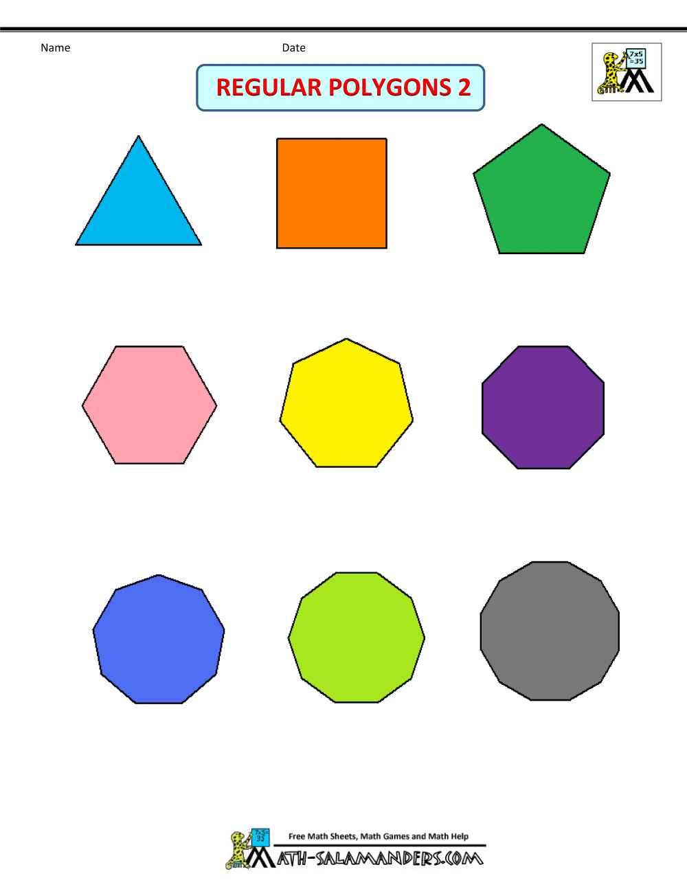 Regular Shapes Regular Shapes