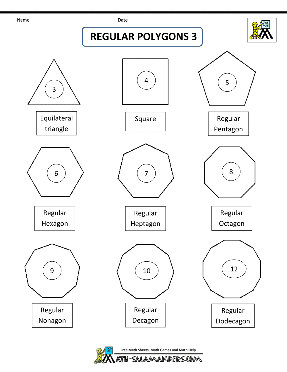 Regular Shapes Regular Shapes