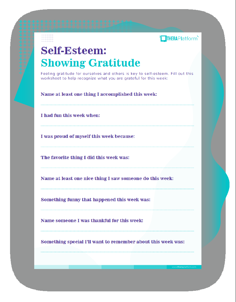 Self Esteem Worksheets TheraPlatform Resources Best 50 Self Esteem Worksheets Handout Activities Exercises