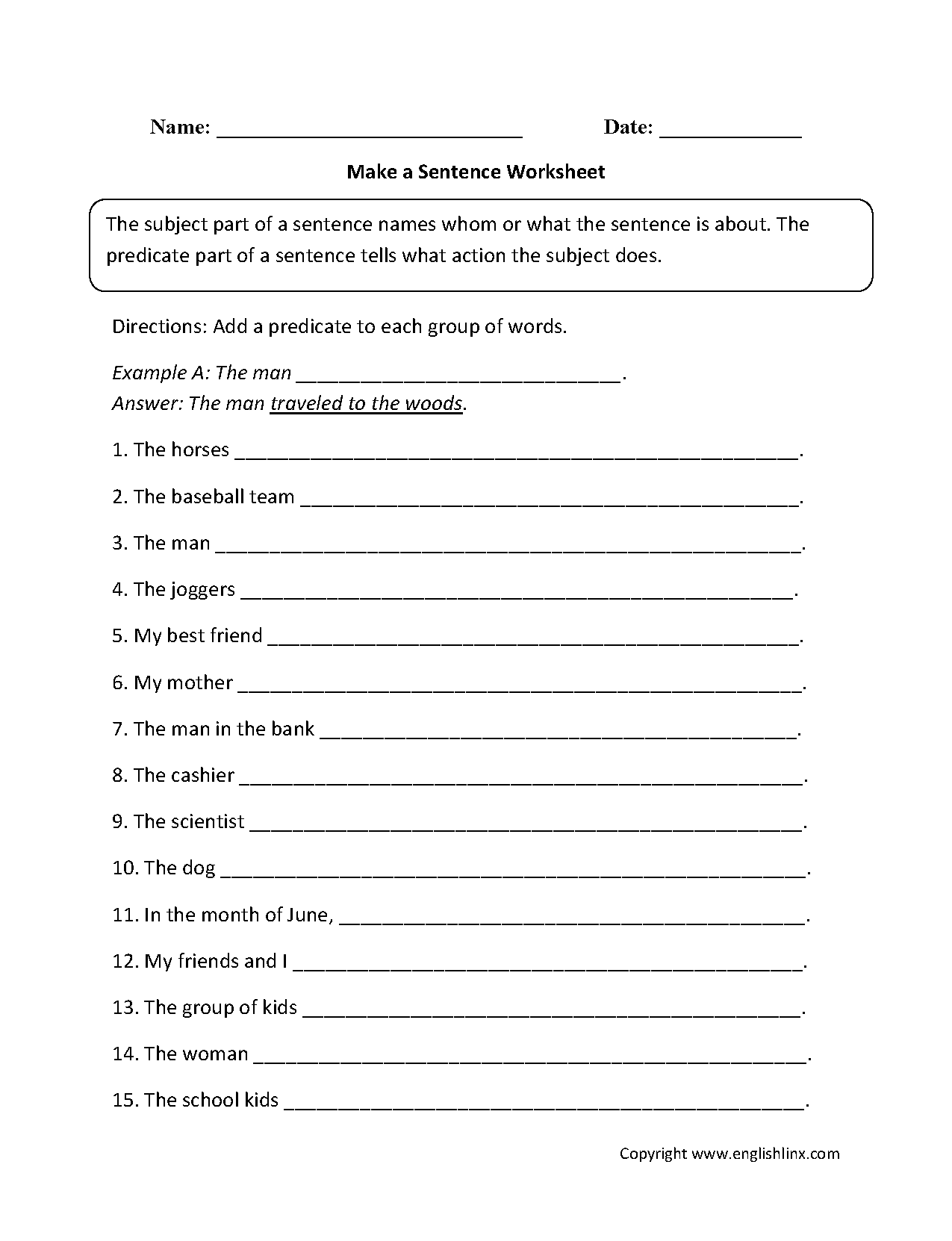 Sentence Structure Worksheets Sentence Building Worksheets Peer Editing Checklists Downloadable