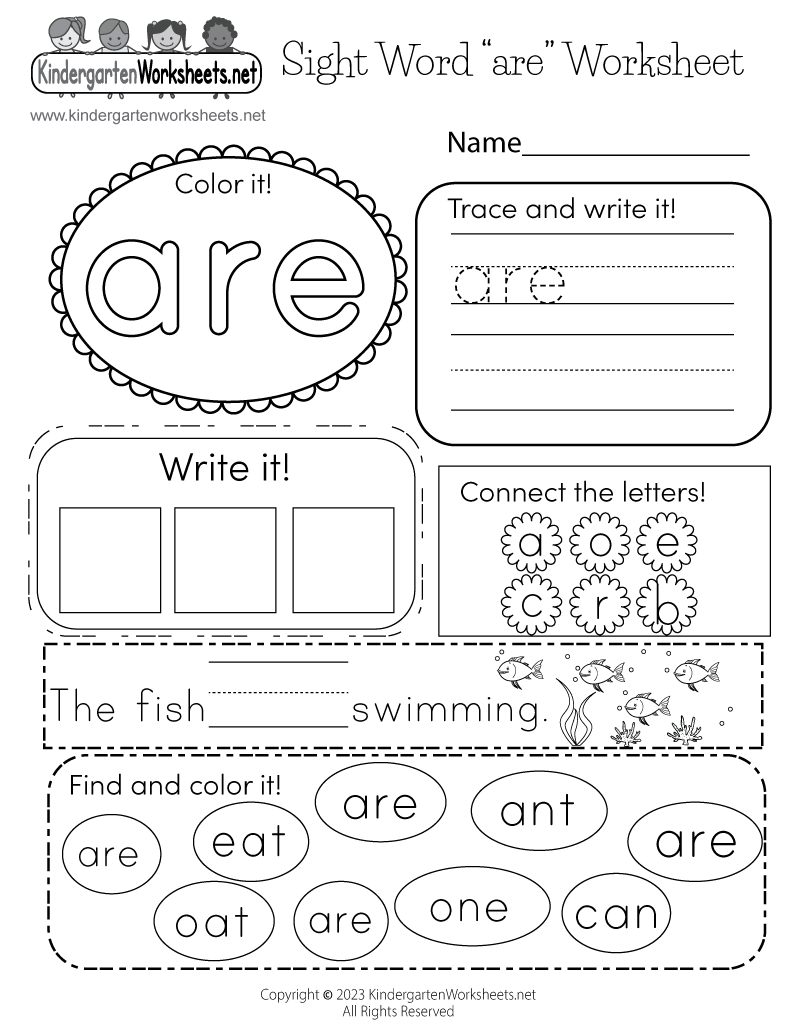 Free Printable Sight Word Play Worksheet