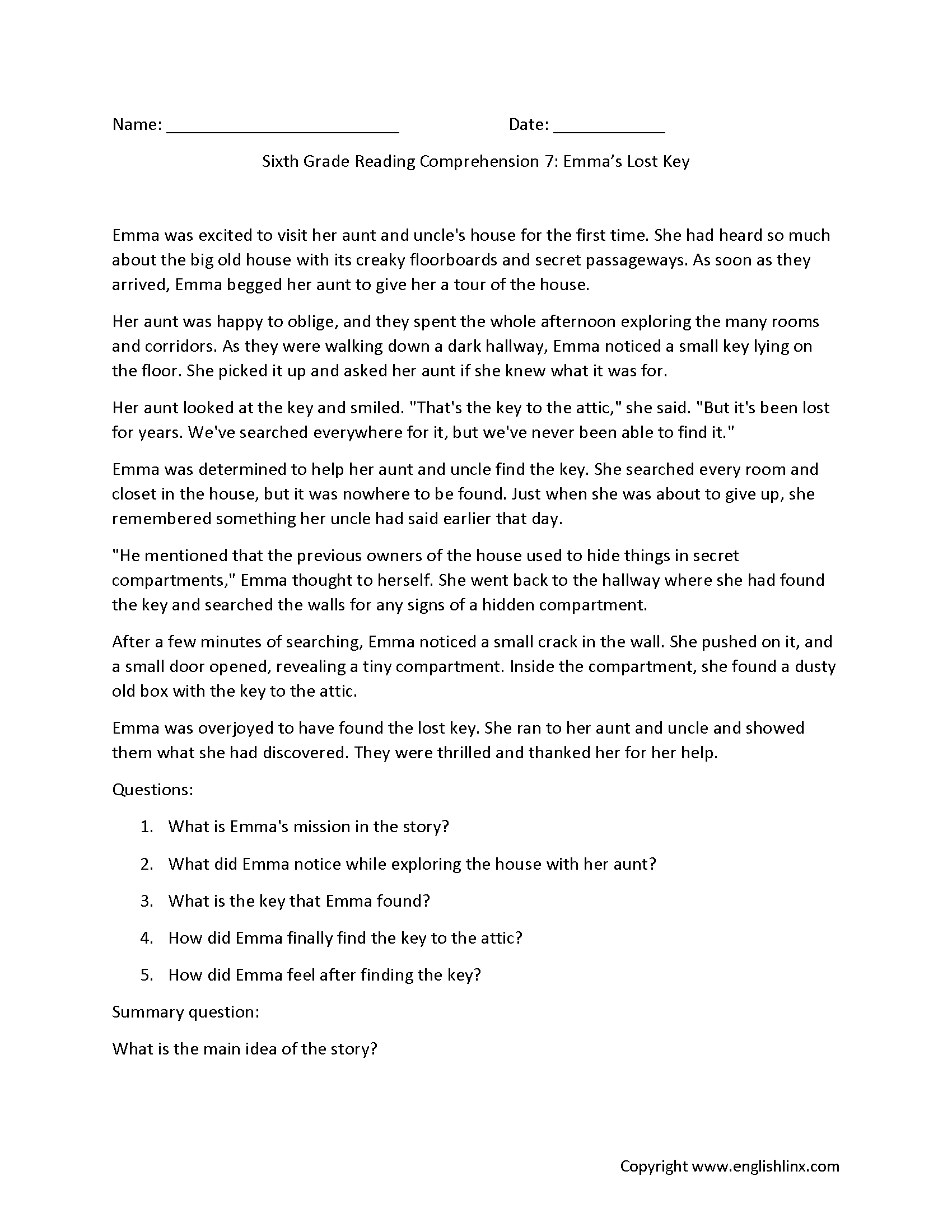 5 Printable Reading Comprehension English Worksheets Ages 4 7 KG1 To Grade 2 Etsy