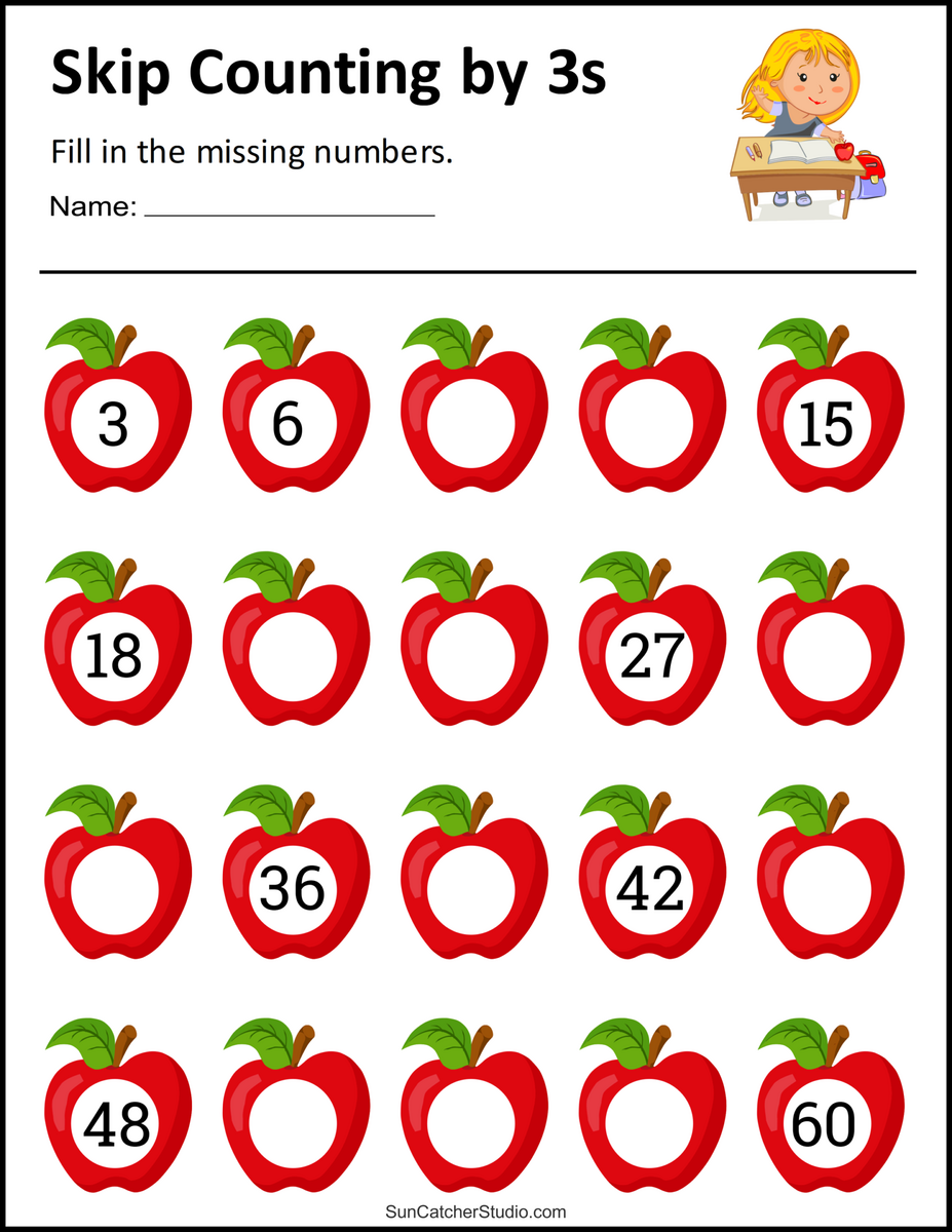 Skip Counting Worksheets And Charts Free Printables Lettering SVG Files Tools Apps 1st Grade Math Worksheets Counting By 1s And 10s